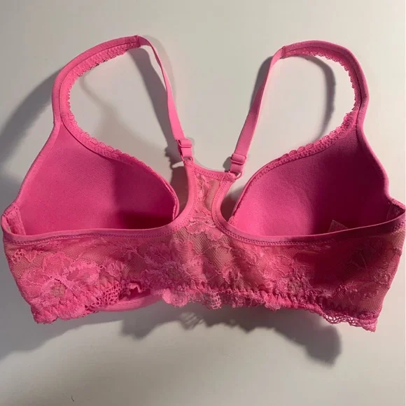 Victoria’s Secret Body by Victoria Racerback Demi Front Clasp Bra Pink Size 34D - Picture 3 of 4